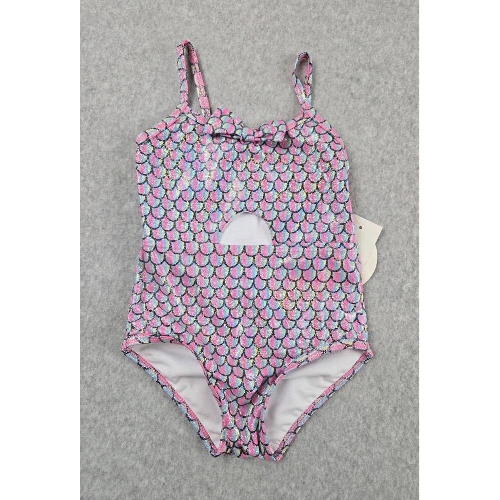 Koala Kids Girls 18-24 Months 1 Piece Bathing Suit Swimming Mermaid Print NEW